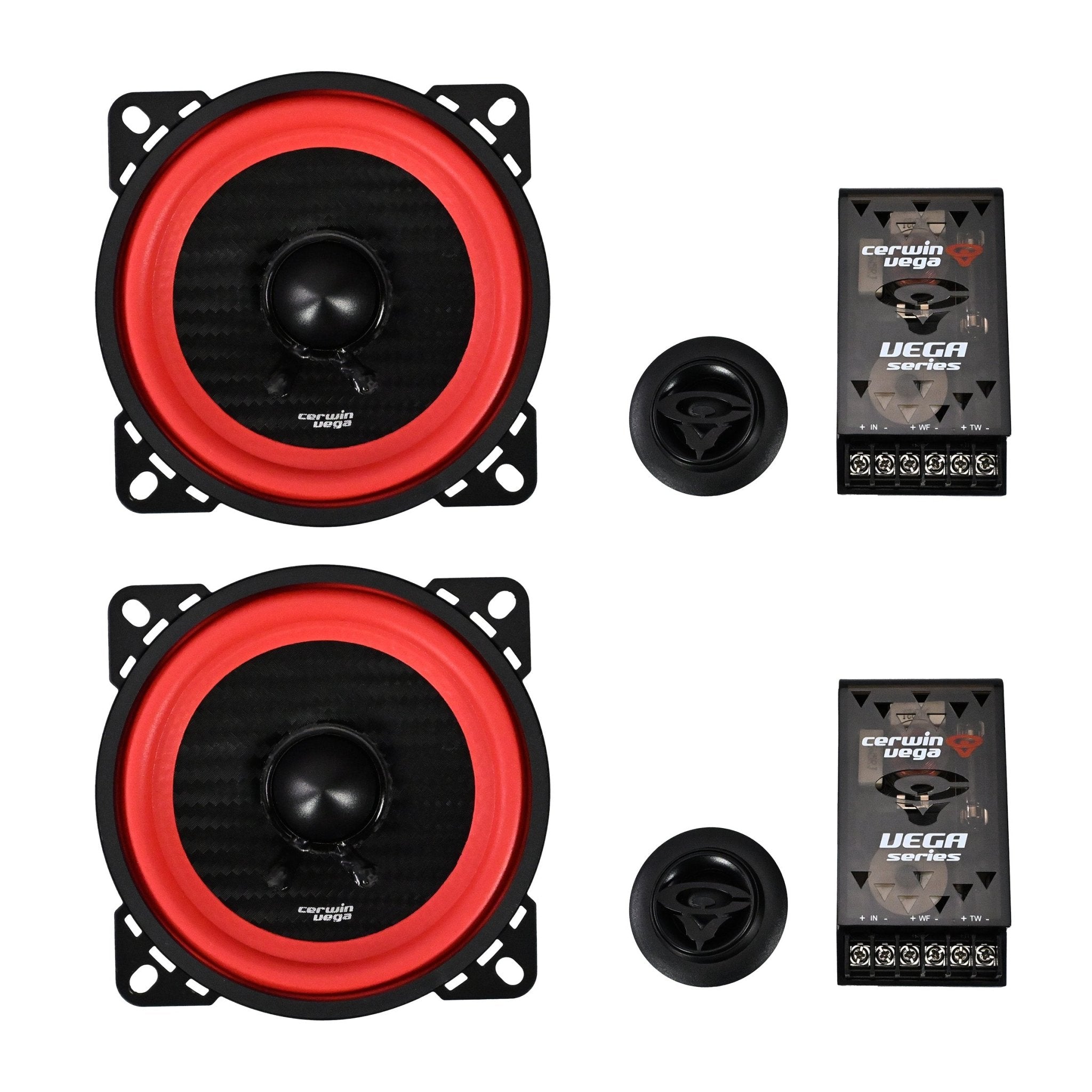Vega 4" 2-WAY COMPONENT FULL RANGE SPEAKER SYSTEM (4Ω)- V4C
